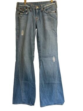 Vintage True Religion Joey Twisted Spiral Flare Jeans | Made in USA Blue 29